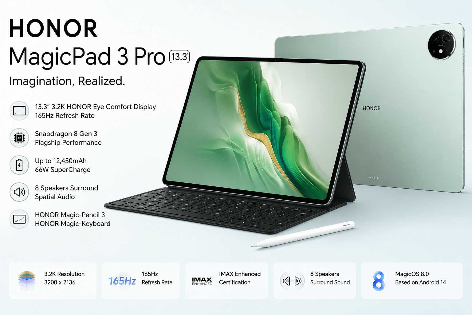 Honor MagicPad 3 Pro 13.3: Tablet Flagship Baru Dan Layar Besar