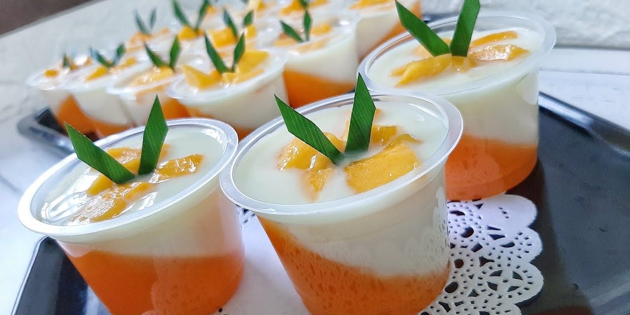Puding Mangga Fla Lembut Dan Segar, Dessert Kekinian