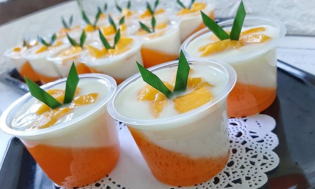 Puding Mangga Fla Lembut Dan Segar, Dessert Kekinian