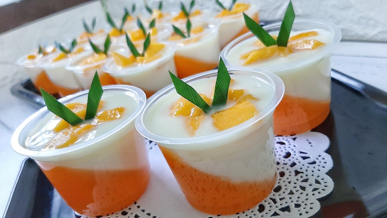 Puding Mangga Fla Lembut Dan Segar, Dessert Kekinian